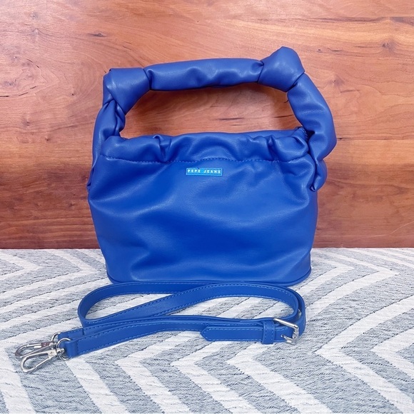 PEPE JEANS “Sweet Bag” Royal Blue Vegan Leather Mini Shoulder / Crossbody Bag - Picture 2 of 15